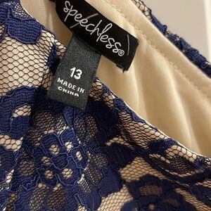 Speechless Women's Navy Lace Chemise